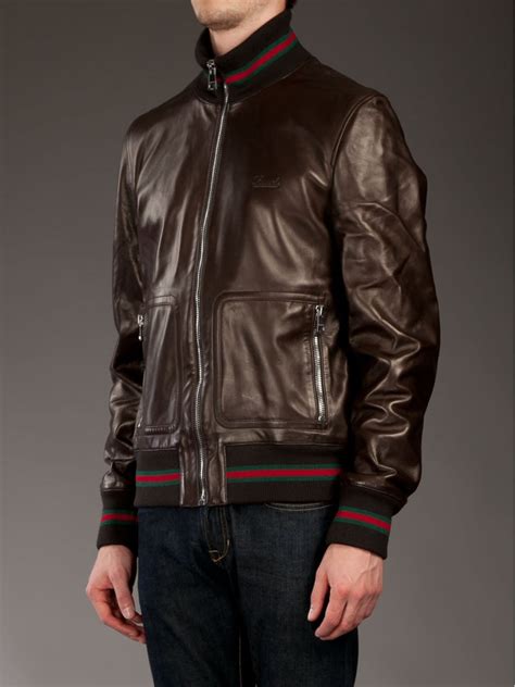 gucci leather jacket men's.